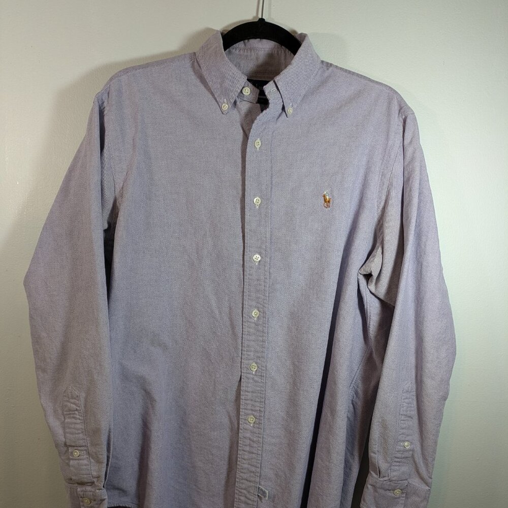 Ralph Lauren 100% Cotton  Oxford Men’s Shirt XL 16 - 34 Purple